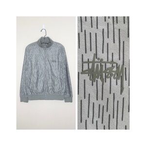 Stussy x Futura 2008 Raindrop Camo Track Jacket (Sz S) Abstract Lines Gray